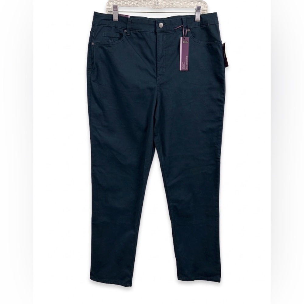 NWT Gloria Vanderbilt Amanda 2.0 Slim Leg Comfort Flex Stretch Pants Mallard 16